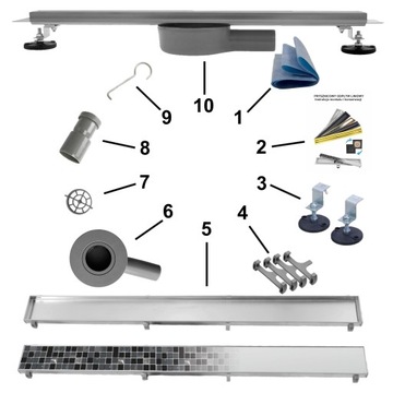 X-HOME LINEAR DRAIN 80 ВРАЩАЮЩИЙСЯ СИФОН 2в1 Под плитку Двусторонний