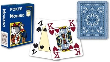 KARTY DO GRY 100% PLASTIKOWE POKER MODIANO JUMBO