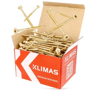 Столярные конические шурупы по дереву 6x80 Шурупы для досок Torx KLIMAS