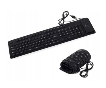 Klawiatura silikonowa gumowa kolor czarny USB numeryczna ZWY