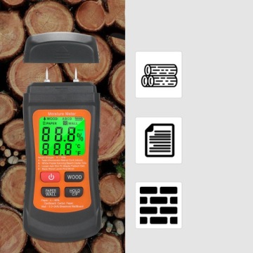 ИЗМЕРИТЕЛЬ ВЛАЖНОСТИ ДЕРЕВО, БУМАГА, НАСТЕННЫЙ ИЗМЕРИТЕЛЬ ВЛАЖНОСТИ С ЖК-дисплеем