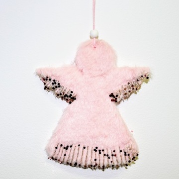 РОЖДЕСТВЕНСКАЯ ЕЛКА ОРНАМЕНТ РОЗОВЫЙ АНГЕЛ 23СМ ПОДАРОЧНЫЙ ОРНАМЕНТ