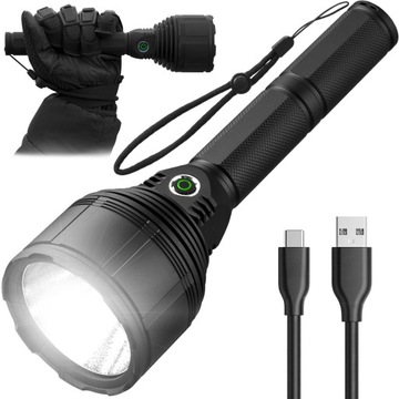 LATARKA LED TAKTYCZNA AKUMULATOROWA WOJSKOWA USB-C LAMPA 3000lm PRO VAYOX