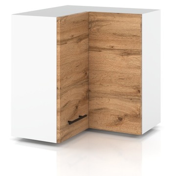 SZAFKA KUCHENNA GÓRNA WISZĄCA NAROŻNA REGAŁ DO ZESTAWÓW DĄB WOTAN 65x65cm