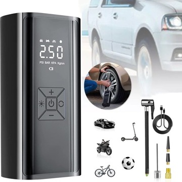 POMPA POWIETRZA 150PSI SPRĘŻARKA ELEKTRYCZNA POMPKA DO OPON ZE ŚWIATŁEM LED