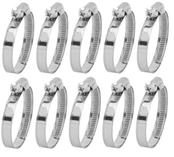 OPASKA OBEJMA ZACISKOWA ŚLIMAKOWA CYBANT NIERDZEWNA SOLIDNA 30-45mm 10 SZT