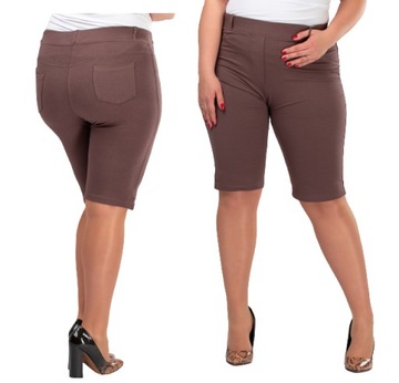 Spodenki dresowe 7XL brązowe kawowe plus size