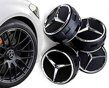 DEKIELKI KAPSLE DO FELG MERCEDES AMG 75MM 4SZT