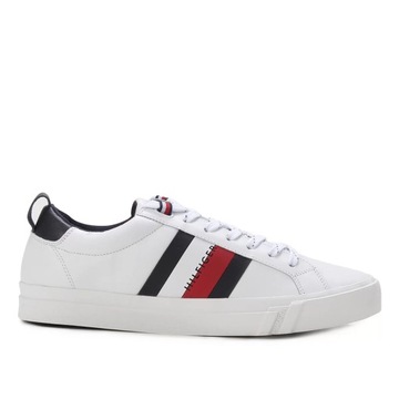 BUTY MĘSKIE TOMMY HILFIGER SKÓRZANE BIAŁE ROZM. 44