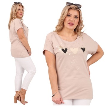 BLUZKA BAWEŁNIANA NIETOPERZ TSHIRT Z KRÓTKIM RĘKAWEM ROZMIAR UNIWERSALNY