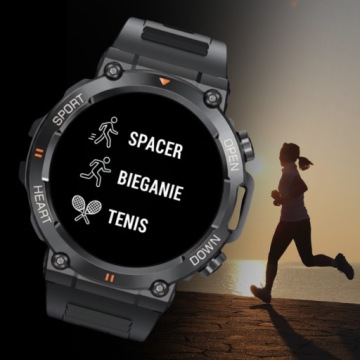 Мужские часы SMARTWATCH с каллибратором PULSE TALKING POLISH MENU SpO2 ECG