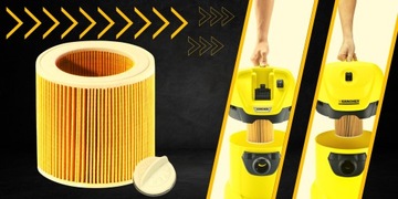 2x ФИЛЬТР ДЛЯ ПЫЛЕСОСА KARCHER MV3 WD2 WD3 KWD3 SE4001 SE4002