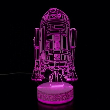 Item 3d Lamp Works With Usb Led Night Lights Auto Changing Color~3691