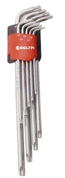 Zestaw kluczy TORX security długie TP10-TP50