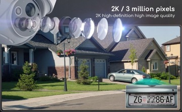 Kamera Zewnętrzna WiFi 2K OBROTOWA ZOOM Akumulator