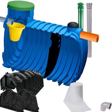 SZAMBO OCZYSZCZALNIA DWUKOMOROWA 4-TUNELOWA 3000L