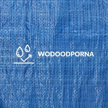Plandeka ochronna NIEBIESKA 4m x 5m PLANDEKA 4x5 5x4 odporna UV WODOODPORNA