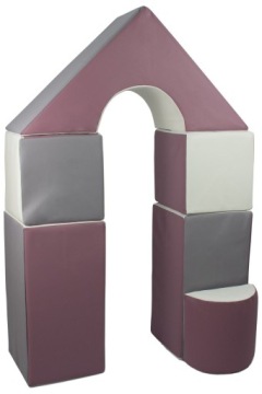 mini zámek 6 velkých pěnových kostek pro hraní jeslí mateřských škol (bílý)