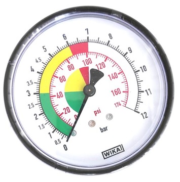 Manometr 80mm 0-12 bar 1/4'' do pomiaru ciśnienia