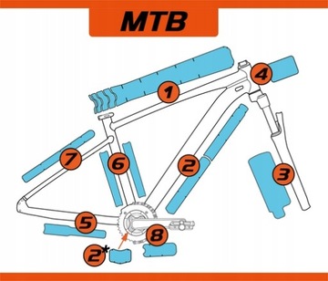 Защитные наклейки MOUNTAIN MTB велосипед, защитная пленка MATT