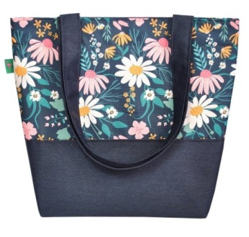 TORBA W KWIATY TOREBKA SHOPPER SUWAK COOLFLAMINGO