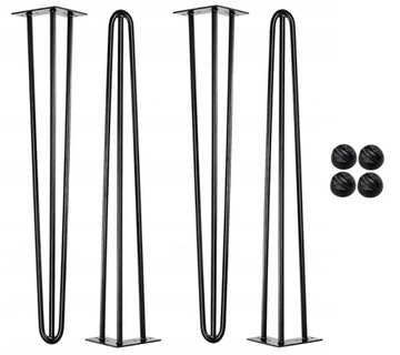 4 x noga do stołu Hairpin 71 cm LOFT 3 PRĘTY