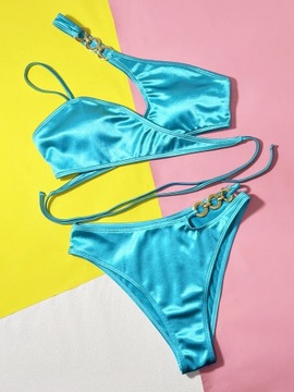 Women Sexy Bikini Two Piece Swimsuit Solid Swimwea
