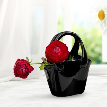 Керамическая Ваза Креативная Декоративная Сумочка Черная