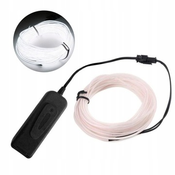 KABEL przewodu NEON LED na BATERIĘ dekoracyjną 3m