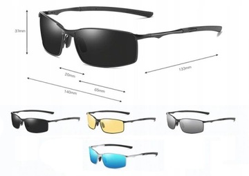 АЛЮМИНИЕВЫЕ МУЖСКИЕ ПОЛЯРИЗОВАННЫЕ ОЧКИ, ЧЕРНЫЕ 559