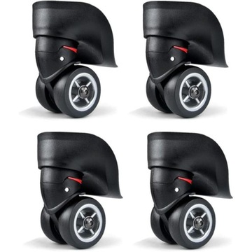 ЗАМЕНА 4 ЗАПАСНЫХ КОЛЕСА НА БАГАЖНОМ ЧЕМОДАНЕ УНИВЕРСАЛЬНОЕ ГИБКОЕ КОЛЕСО