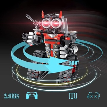 PROGRAMOWALNY ROBOT DUŻY 419szt ZESTAW KONSTRUKCYJNY APP I PILOT KONTROLA