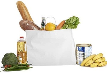 БЕЛАЯ БУМАГА ПОКУПОЧНЫЕ СУМКИ 25 ШТ.