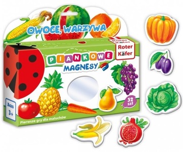 ПЕННЫЕ МАГНИТЫ ДЛЯ ДЕТЕЙ ФРУКТЫ И ОВОЩИ С 3 ЛЕТ