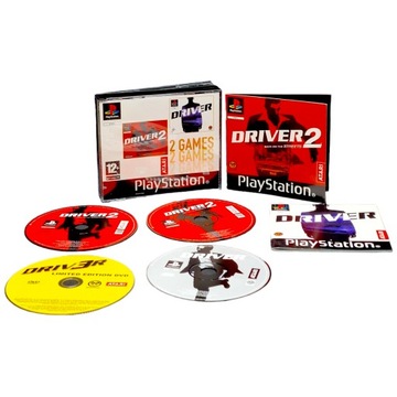 2 GAMES DRIVER 1 DRIVER 2 Sony PlayStation (PSX PS1 PS2 PS3 2 gry retro)