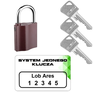 kłódka K350 Lob Ares system jednego klucza