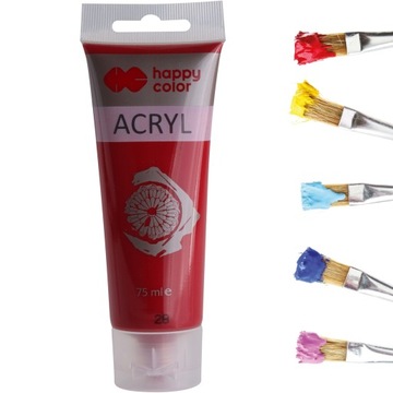 Happy Color FARBA AKRYLOWA 75 ml Karminowa 28