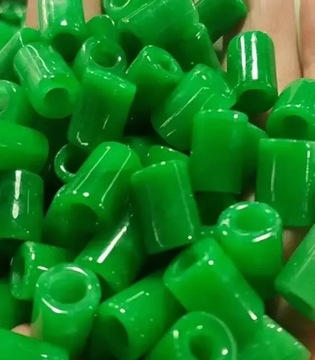 5pc Natural A Green Jade Beads DIY Bracelet Bangle Charm Jadeite Jewellery