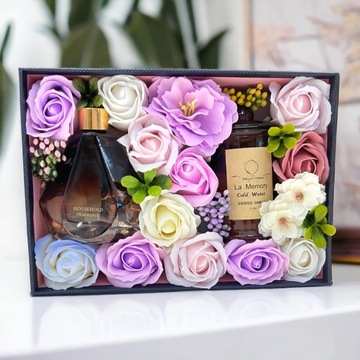 Flowerbox SET Мыло Цветы Розы Цветочная коробка подарочная