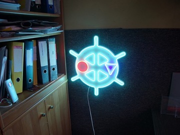 NKOLO NEON LED FLEX РУЛЕВОЕ КОЛЕСО СИМВОЛ 460X515M