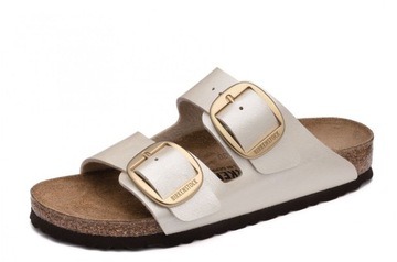 Birkenstock Arizon BS Big Buckle Graceful Pearl White 1020021 klapki 38