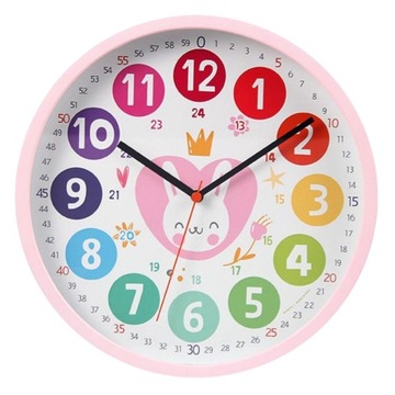 25cm Wall Clock clock for learning Rabbit06