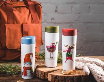 Термокружка Праздничный Снеговик 350 мл AMBITION