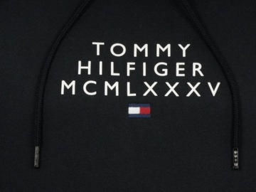 TOMMY HILFIGER bluza męska z kapturem, czarna, S