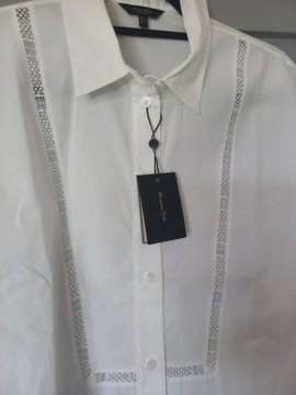 Massimo Dutti koszula oversize bawełna mereżka M/L