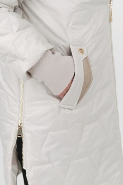 DAMSKA KURTKA PRZEJŚCIOWA PIKOWANA Z KAPTUREM DUŻE ROZMIARY ELEGANCKA