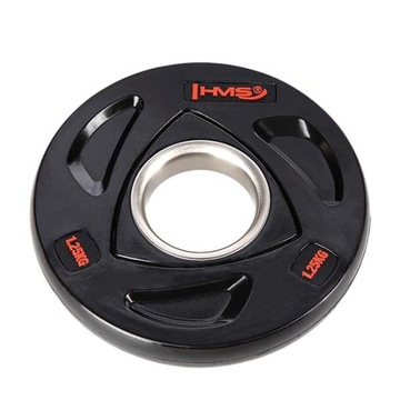 TOX01 CZARNY TALERZ OLIMPIJSKI OGUMOWANY 1.25 KG