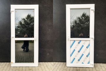 ВНЕШНИЕ МАГАЗИНСКИЕ ДВЕРИ ПВХ 100х210 БЕЛЫЕ В НАЛИЧИИ