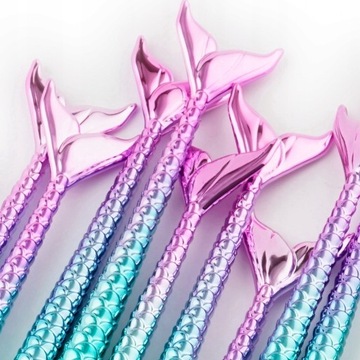 ZESTAW PROFESJONALNYCH PĘDZLI DO MAKIJAŻU SYRENKA UNICORN 11 SZT.