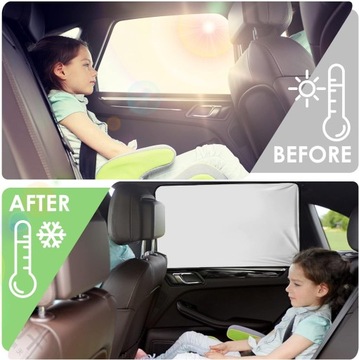 НАБОР МАГНИТНЫХ СОЛНЦЕЗАЩИТНЫХ КОВРИКОВ ДЛЯ ЗАДНИХ СТЕКЛА АВТОМОБИЛЯ